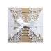 Square Christmas Card White Snowflake Pattern Laser Invitation Card